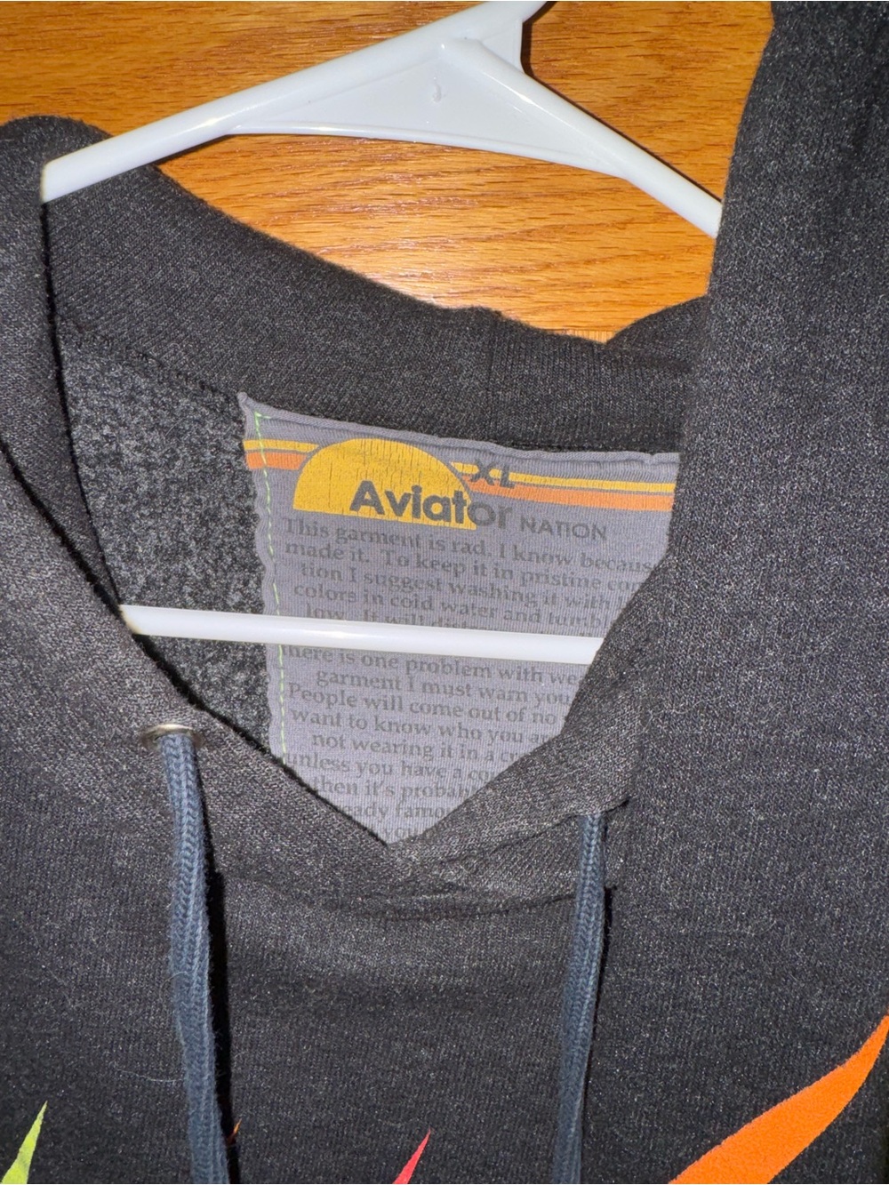 Aviator Nation Black Rainbow Lightning Bolt Hoodie & Jogger SET RARE - Picture 5 of 7